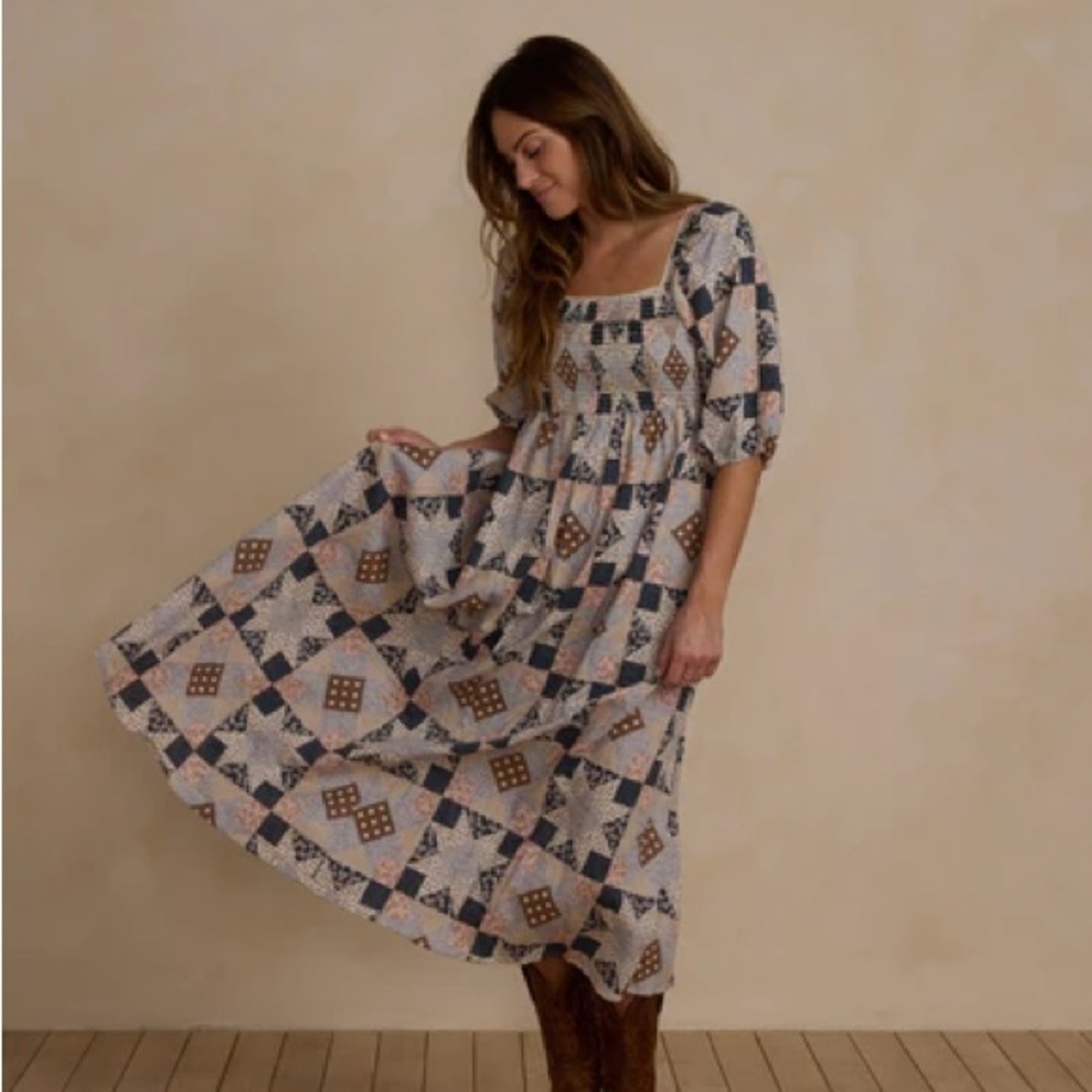 Rylee + Cru Della Patchwork Dress